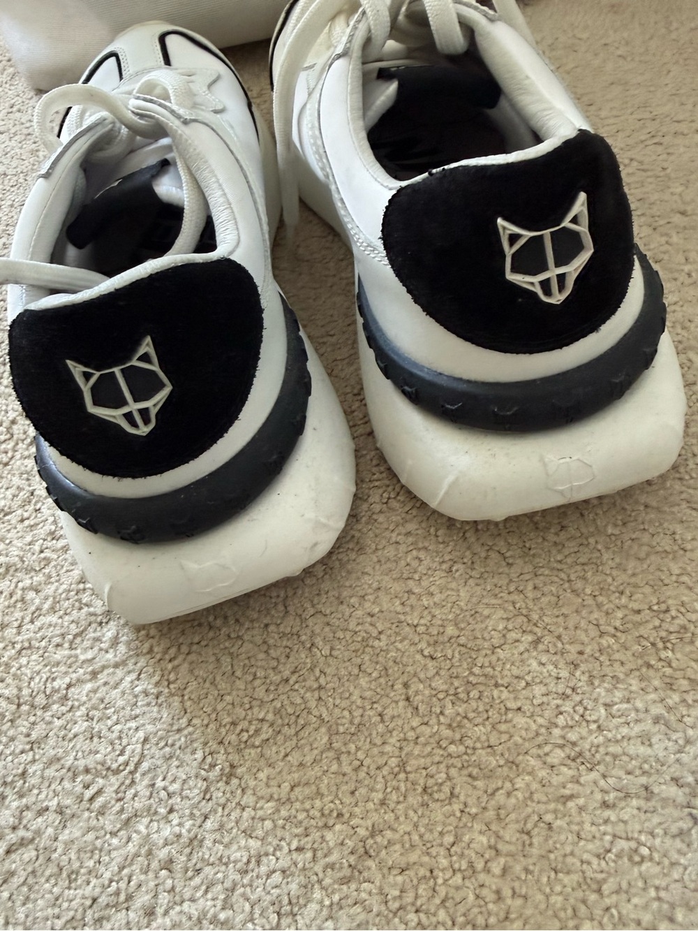 Naked Wolfe Men's White and Black Sneakers